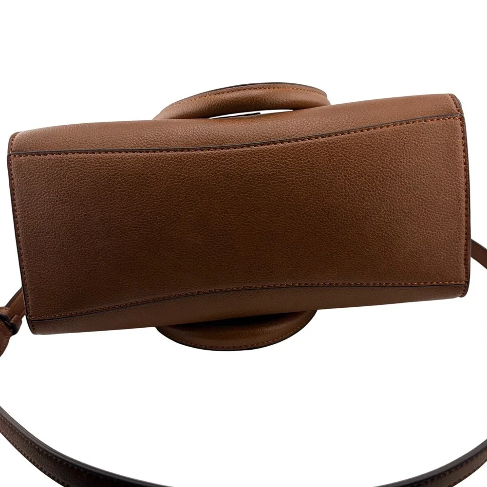 ALDO‎ Brown Faux Leather Satchel Crossbody Bag OS Retro Workwear Professional